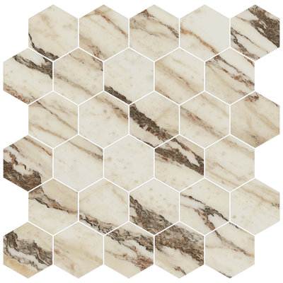 JEM Capriccio Porcelain Floor & Wall Tile - 2" Hexagon Mosaic (12"x12" Sheet)