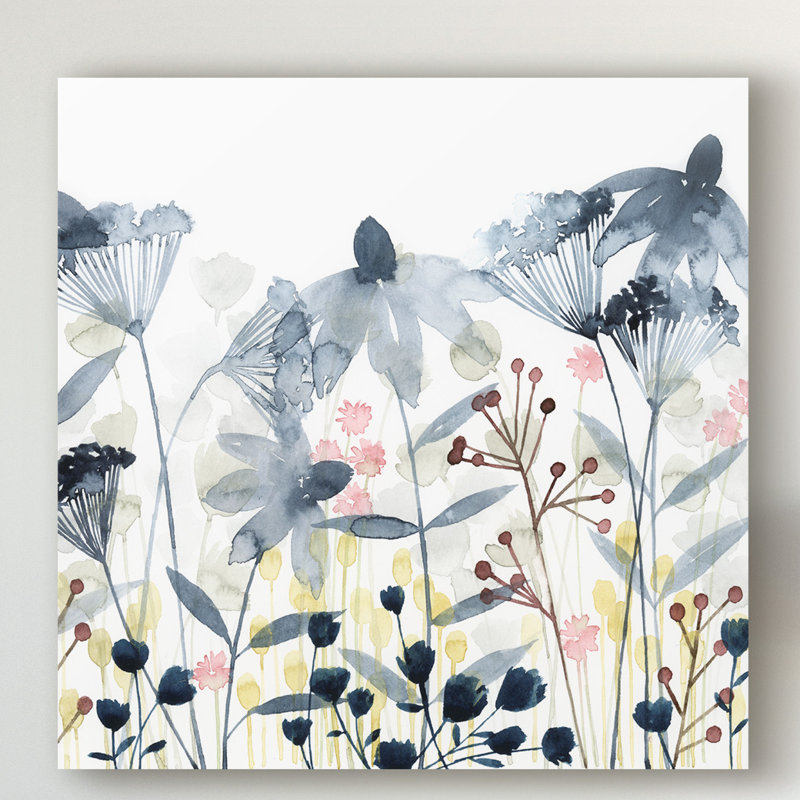 « layered jardins ii », peinture sur toile tendue, H 14 po x l 14 po x P 2 po