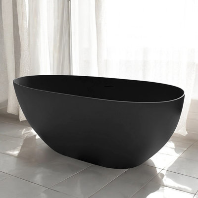 Baignoire de trempage autoportante en résine 59 po x 30,75 po