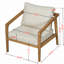 Fauteuil club d'extérieur en bois d'acacia (ensemble de 2)