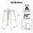 Upholstered Seat Counter Stools with Metal Frame-10508794-10508792-5260183