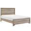 Lit double pour chambre à coucher Board - Finition naturelle pour une atmosphère chaleureuse-1079555612