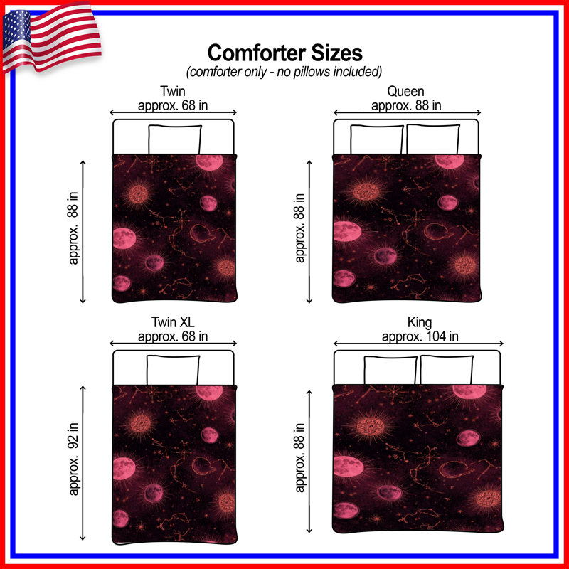 Celestial Constellation Art Comforter, Queen