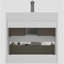 Meuble-lavabo blanc 24 po - Rangement spacieux, tiroirs silencieux, sans poignée, design contemporain 24 po, élégant et plus pré-assemblé-1026261976-1026261983