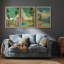 «Retro Palm Springs Landscape Mid-Century Modern Home Decor», ensemble de 3 impressions murales sur toile encadrées-115624626-115624629
