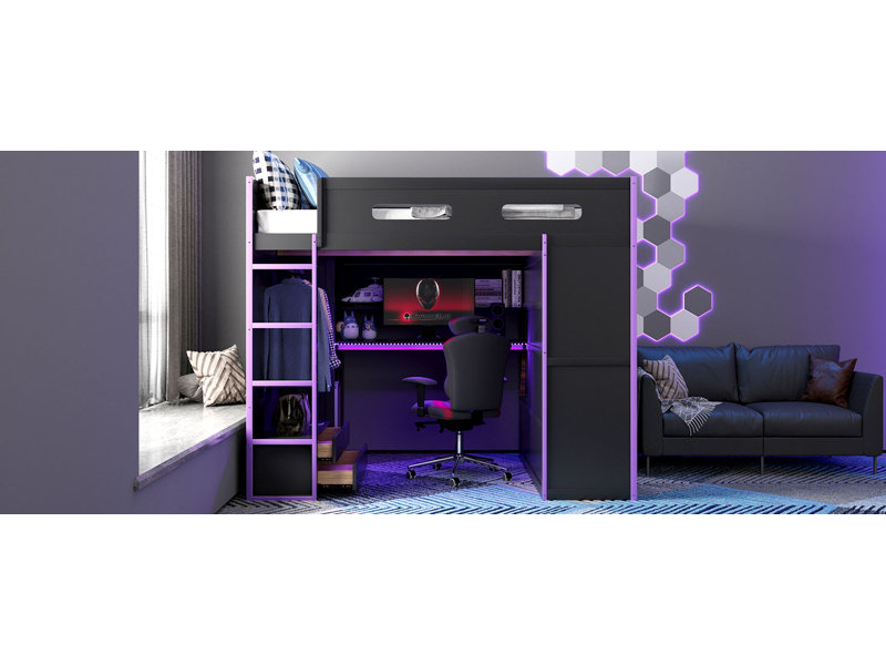 Full Drawer Loft Bed