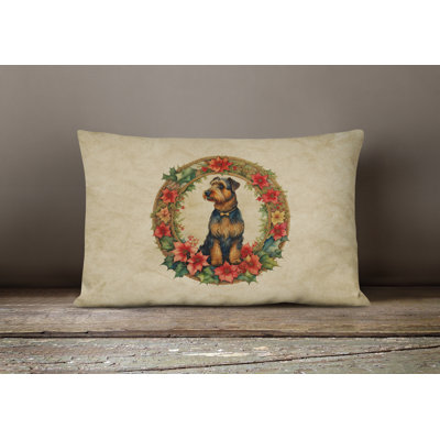 Christmas Flowers Frame Other/No Pattern Polyester Indoor/Outdoor Throw Pillow