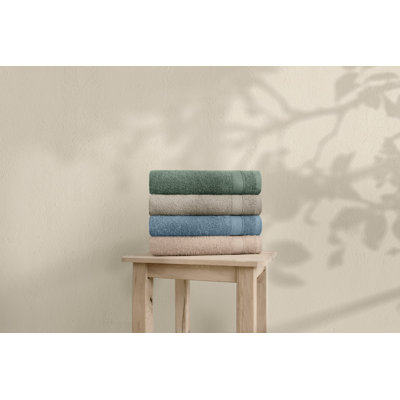 Ensemble de serviettes de toilette en coton de qualité supérieure (4 pièces) ultra-doux 17,7 po x 35,4 po | 100% coton, 500 g / m² pour un pouvoir absorbant luxueux | Lavable à la machine et à séchage rapide, parfait pour la maison, le spa et la sa