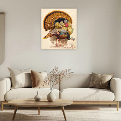 Vintage Turkey Unframed Canvas Wall Art  24" X 36"