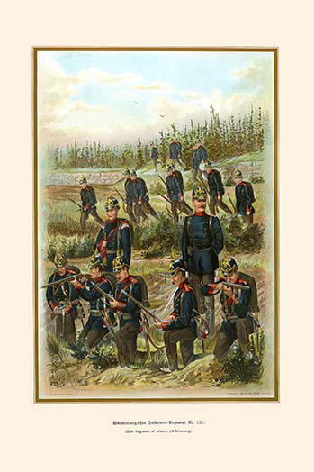 Régiment d’infanterie 125th regiment par g. arnold-impression, H 36 po x l 24 po x P 1,5 po