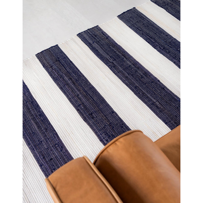 Carlotta Cotton Striped Indoor Rug, Rectangle 7'10" x 11'