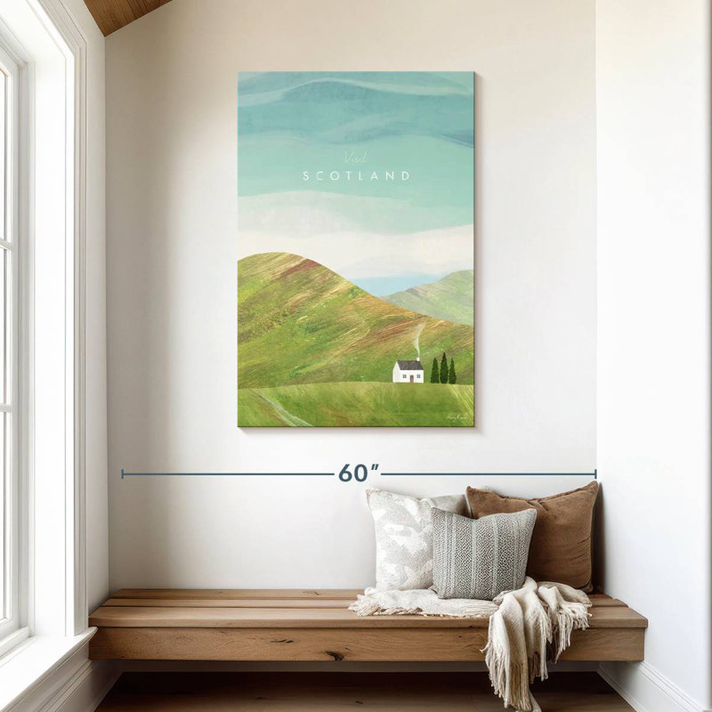 Affiche de voyage rétro Aime Écosse, H 45 po x l 30 po