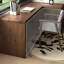 Bureau d'écriture rectangulaire en bois massif brun noisette-731841426-731841423