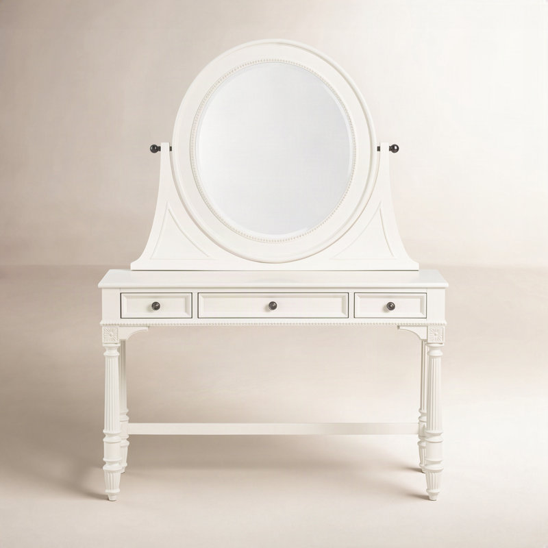 Miroir inclinable réglable Konata, finition dentelle