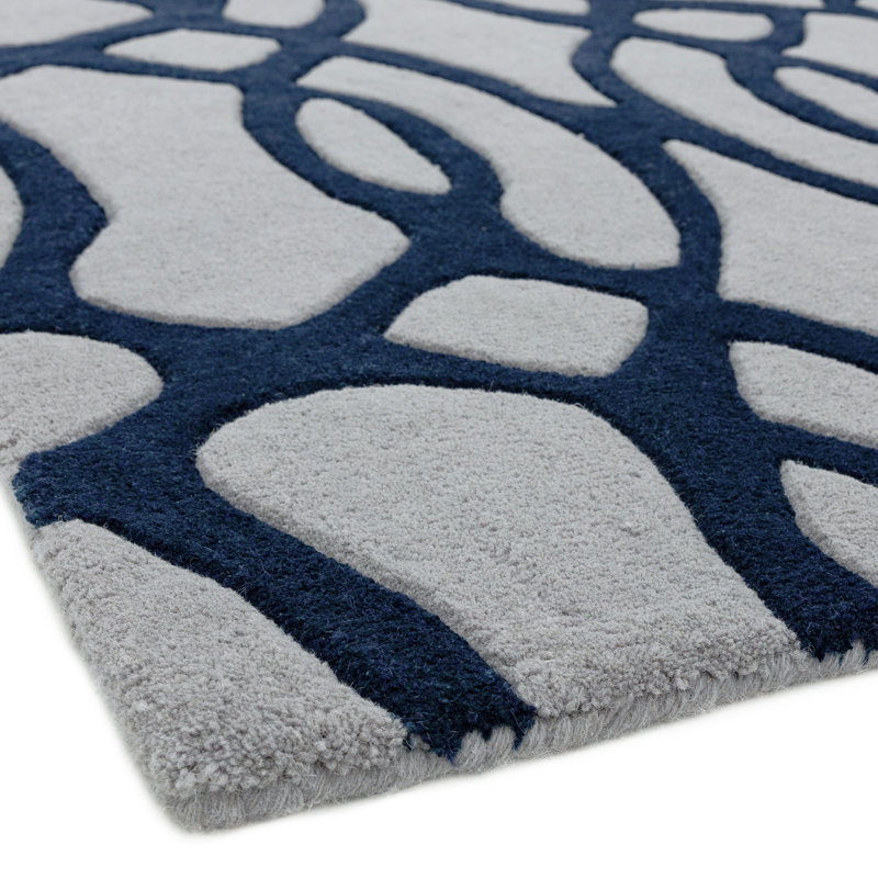 Louise Geometric Wool Hand Woven Area Rug, Rectangle 200 x 300cm