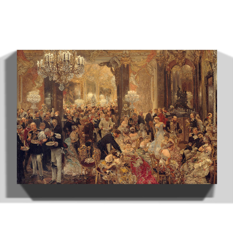 Adolph Menzel - Wrapped Canvas Painting, 70cm H x 100cm W