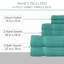 Ensemble de serviettes 6 pièces Willow - 100% coton peigné, qualité supérieure 630 g / m², turquoise, ultra doux et très absorbant-2017717011-2017717089