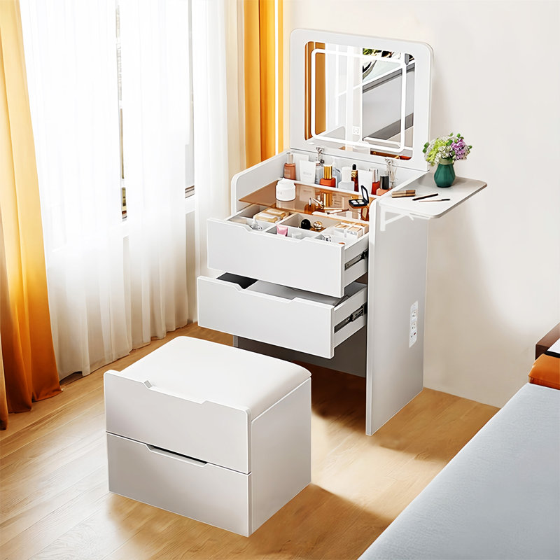 Makeup Vanity Desk With Hidden Panel