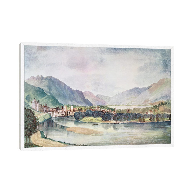 View Of Trente, 1494 by Albrecht Dürer - Gallery-Wrapped Canvas Giclée on Canvas, 66.04 cm H x 45.72 cm W, White Framed