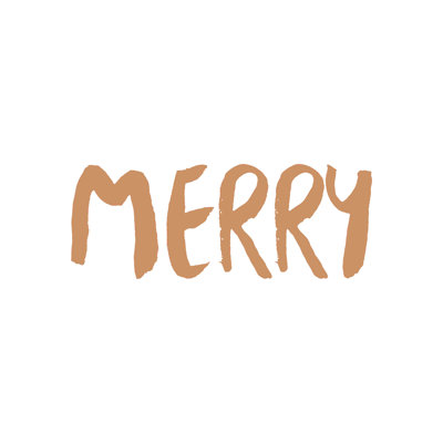 «Merry Seasonal Typographie», art textuel sur toile tendue