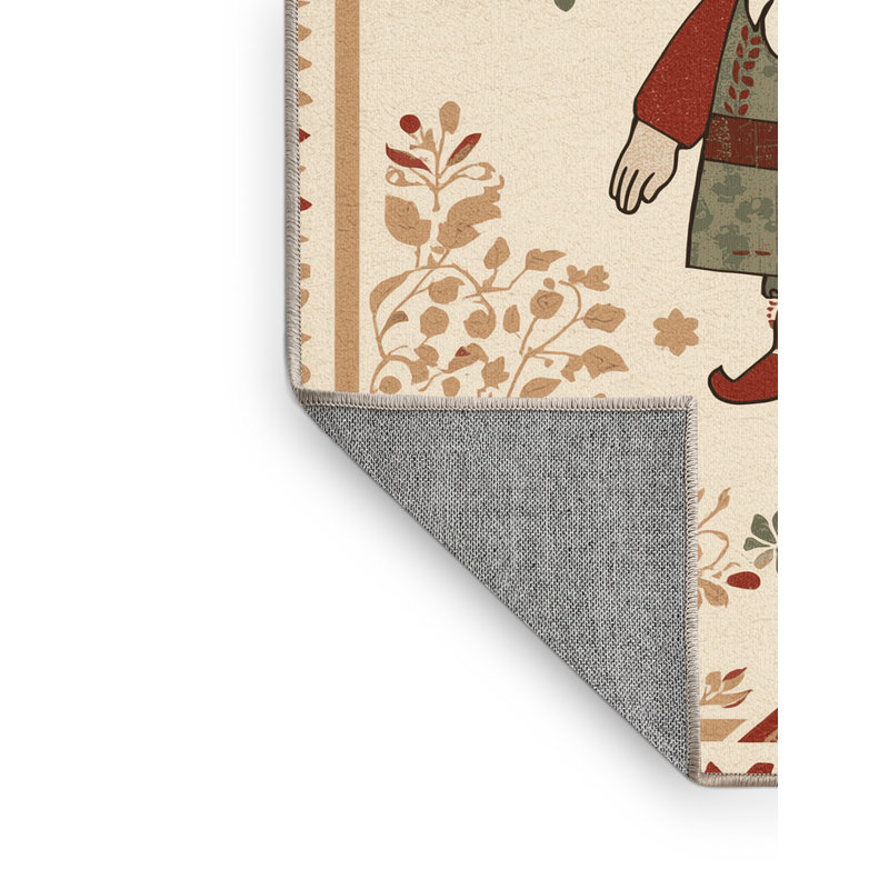 Tapis beige lavable à la machine Newberry Domovoi Cottage, 2 x 3