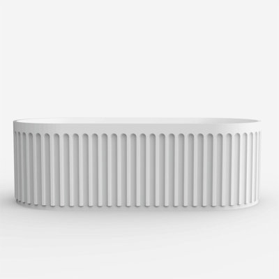 67'' x 29.5'' Freestanding Soaking Solid Surface Stone Resin Bathtub