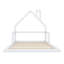 Lit de plancher avec rails, tête de lit en forme de maison et clôture-1228633522-1228633521
