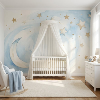 Papier peint aquarelle lune