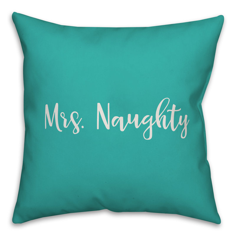  Coussin Mme. Naughty, Bleu sarcelle, Coussin décoratif