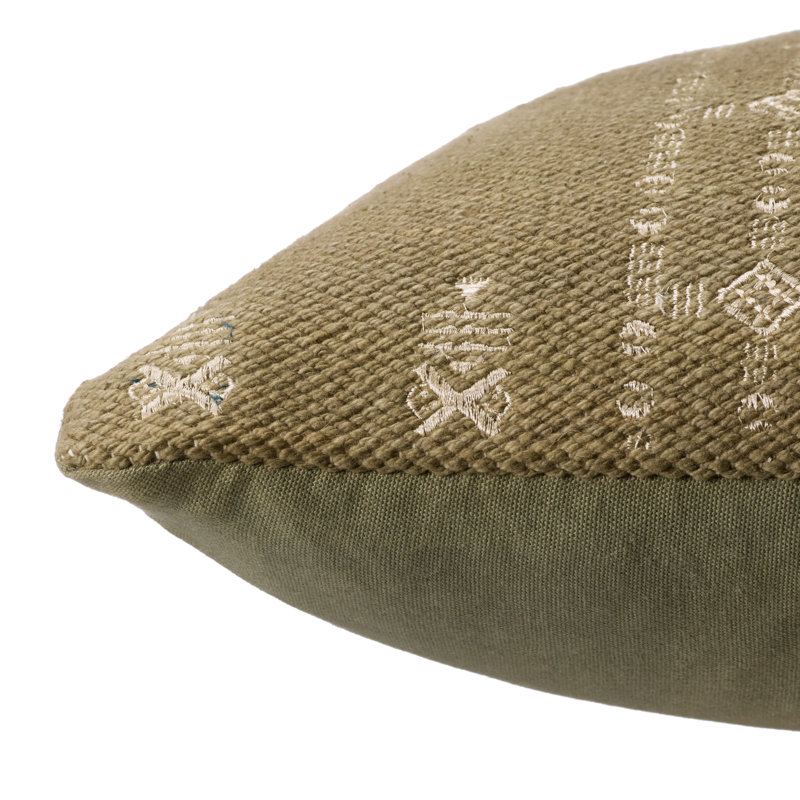 Housse de coussin rectangulaire 100% coton Puebla, Polyester/ Bourre en polyester