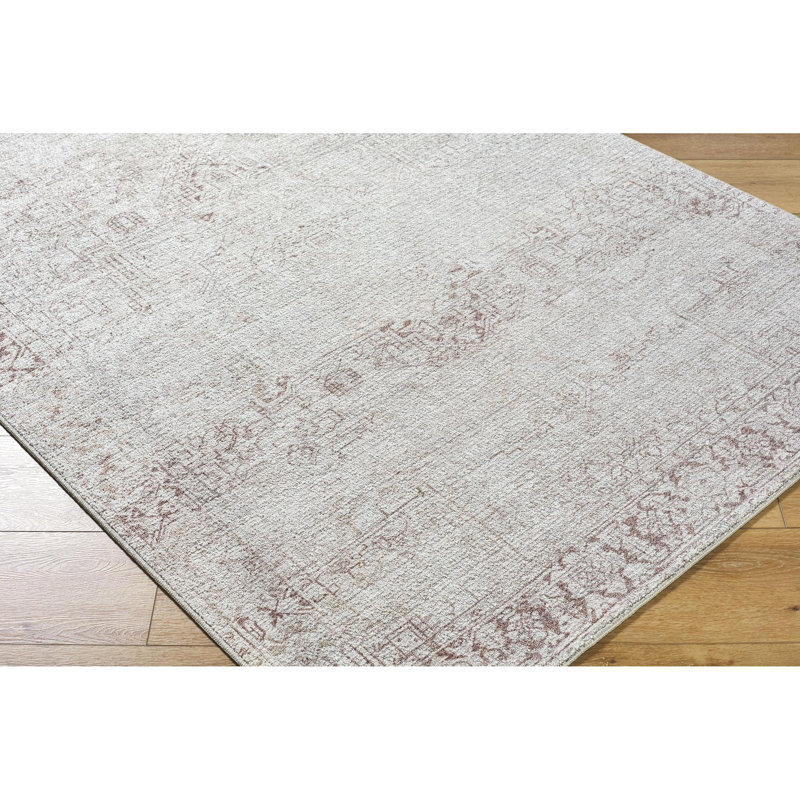 Tapis d'intérieur tissé à la machine Galey Alix x Livabliss Collins Avenue V, Rectangle 3 pi 10 po x 5 pi 7 po, Brun