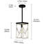 Luminaire suspendu naturel à 1 lumière Marguret