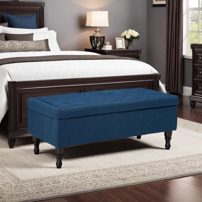 Fabric Ottoman Storage Bench