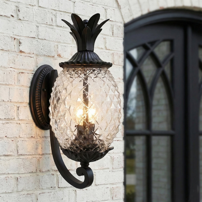 Arlesey 2 - Bulb 18" H Outdoor Wall Lantern, Matte Black