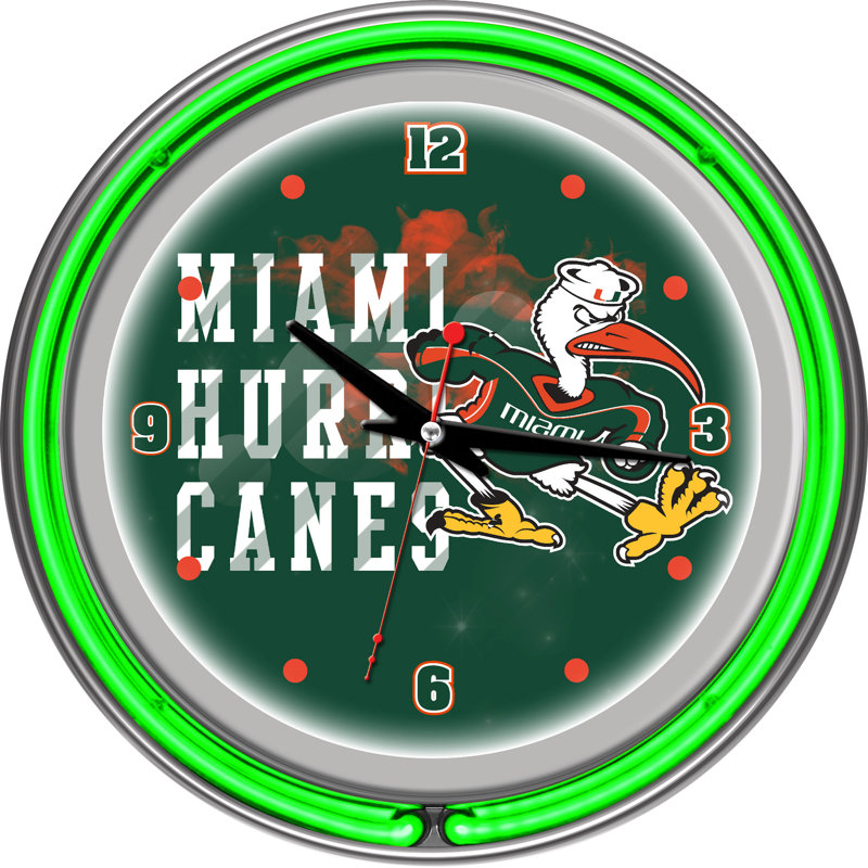 Horloge murale 14,5 po, Université de Miami