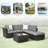 5 - Person Modular Patio Conversation Sets with Cushions-98637091