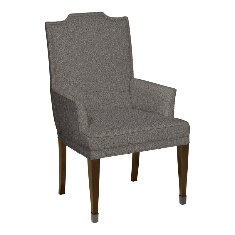 Travis By Michael Weiss Upholstered Arm Chair, No, Ian Pewter, Havana