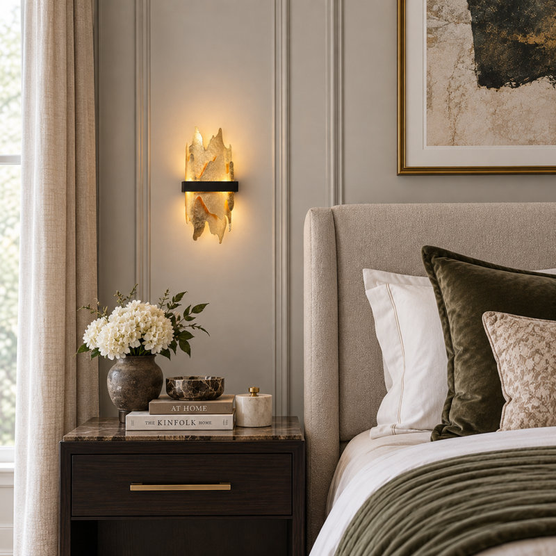 Freudberg 1-Light LED Iron Metal Flush Mounted Sconce