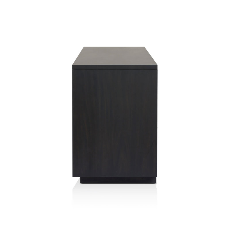 Nyland Media Console, Jet Black Mahogany Veneer