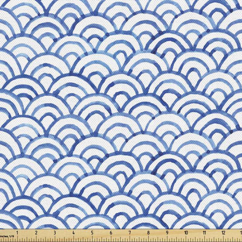 Tissu écailles de poisson Ambesonne, l 58 po x L 72 po