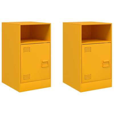 Lars 34.5 cm W Steel Bedside Table