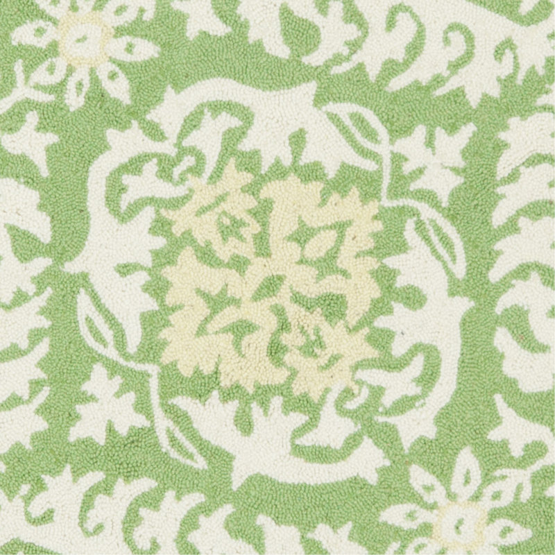 Holmsten Hand Hooked Wool Pile Floral Rug, Rectangle 1'8" x 2'6"