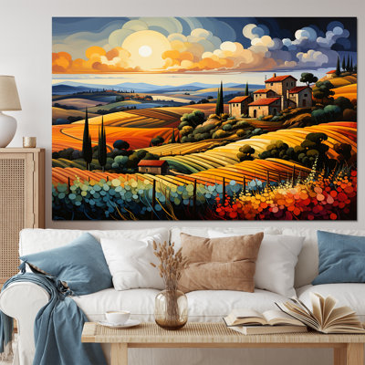 Italie, Toscane, vignobles V - Italie, art mural