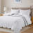 Floral Embossed Quilted Bedspread Set, Oversized and Lightweight Bedding Set with Pillow Shams-124091355-124091358