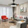Carlhenry 42Inch Modern Retractable Ceiling Fans LED Light with Remote Control