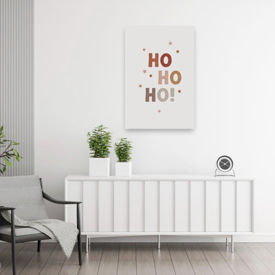 «Festive Ho Ho Ho Modern Playful Abstract Landscape Nature», reproduction d'art mural
