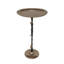 Table d'appoint en aluminium 13,8 x 13,8 x 24 pouces avec un design délicat de grenade et une fonctionnalité polyvalente