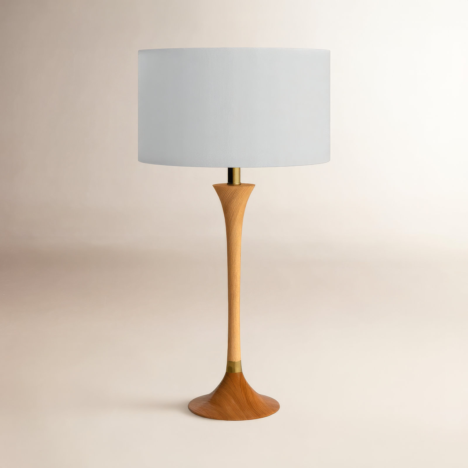 Remmy Table Lamp, Natural/Antique Brass