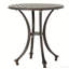 Table d'appoint d'extérieur en fonte d'aluminium de 19 po avec motif en treillis, finition bronze traditionnelle, décor élégant pour le patio et le jardin