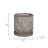 6" LINE PATTERN PLANTER W/ SAUCER, GRAY